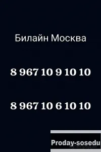 Красивые номера билайн москва 10-10, золотые номера билайн москва 10-10-10, Электроника, техника